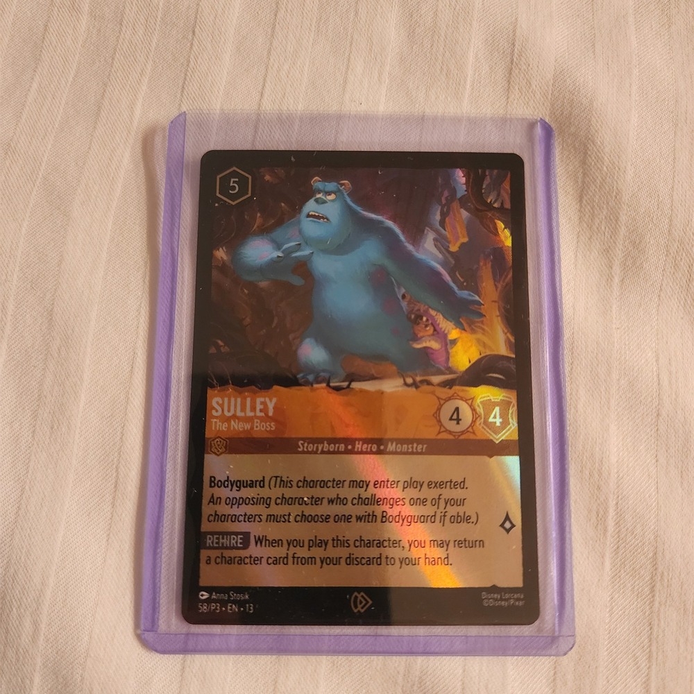 D23 2026 Disney Lorcana Sulley The New Boss 58/P3 EN 13 Foil Promo Amber Card